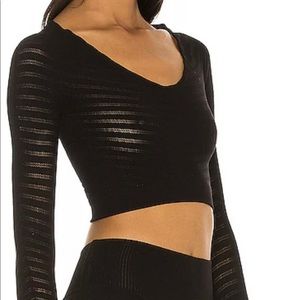 Free People Gone Adrift Long Sleeve crop top